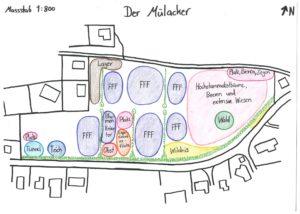 Permakultur Übersichtsplan Mülacker
